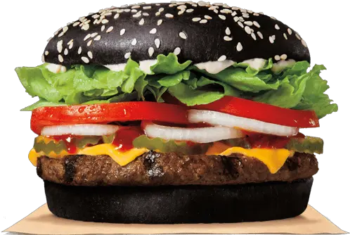  Burger King Black Bunned Halloween Burger King Black Burger Png Burger King Png