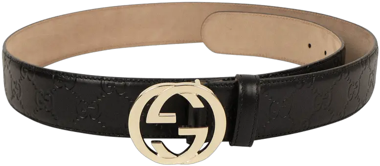  Gucci Leather Signature Belt Black Solid Png Gucci Belt Png