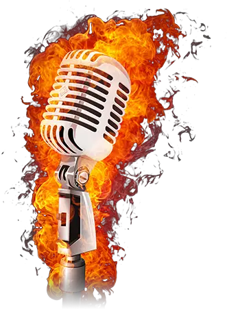  Download Fcsn Presents Comedy Night Mic On Fire Png Microphone Clipart Png