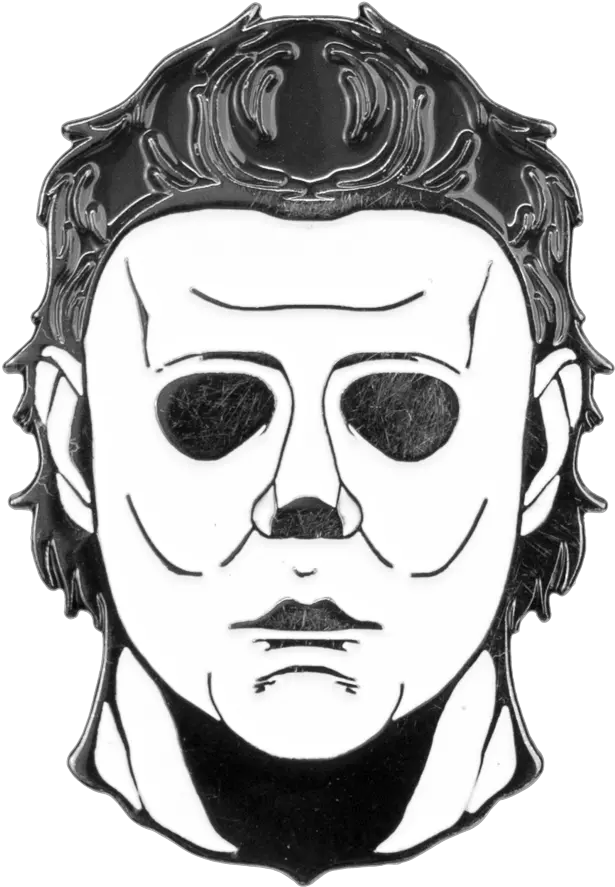  Download Latex Mask Enamel Pin Michael Myers Mask Art Draw Michael Myers Head Png Michael Myers Png