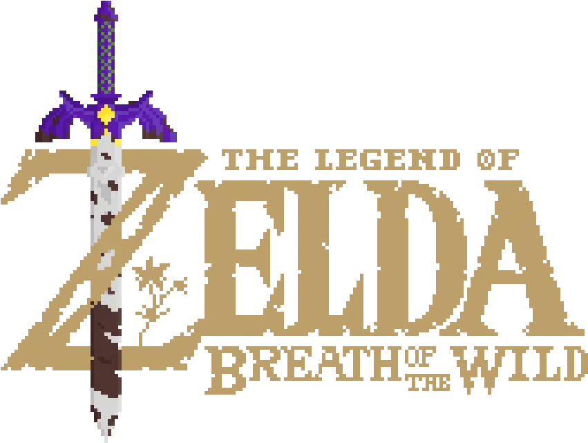  Pixilart Botw Logo By Nannerman Vertical Png Legend Of Zelda Breath Of The Wild Logo