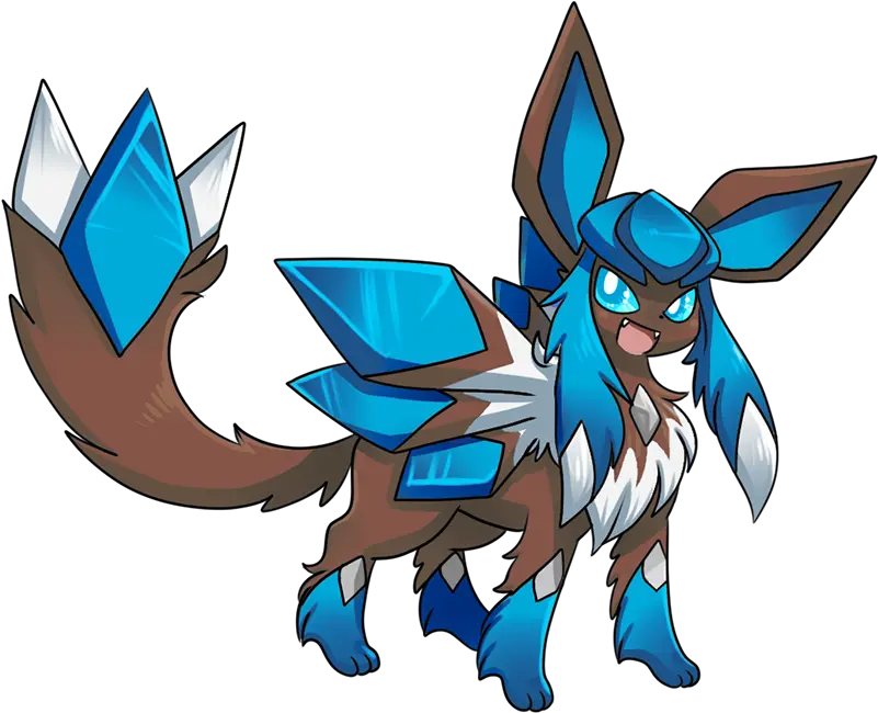  Pokemon 10456 Shiny Megaglaceongemstone Megas Picture Fictional Character Png Glaceon Transparent