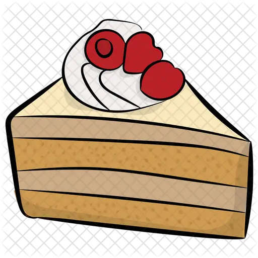  Cake Slice Icon Of Doodle Style Slice Of Strawberry Cake Clipart Png Cake Slice Png