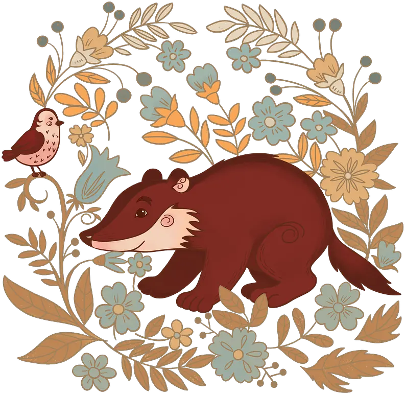  Badger In The Forest Clipart Free Download Creazilla Illustration Png Forest Clipart Png