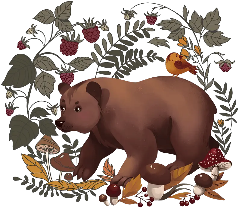  Bear In The Forest Clipart Free Download Creazilla Brown Bear Png Forest Clipart Png