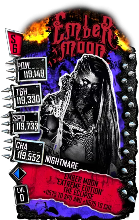  Ember Moon Wwe Supercard Sting Vanguard Card Png Ember Moon Png