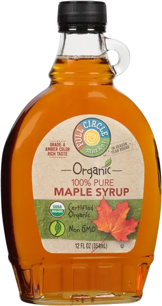  Full Circle Organic 100 Pure Maple Syrup Hy Vee Aisles Bottle Png Maple Syrup Png