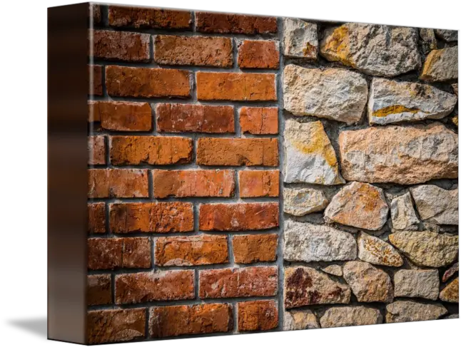  Red Brick Wall And Stone Wall Png Stone Wall Png