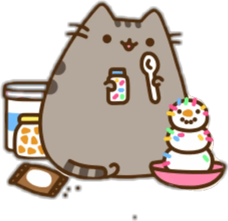  Download Food Pusheen Sock Cat Mug In Ice Cream Pusheen Food Png Pusheen Transparent