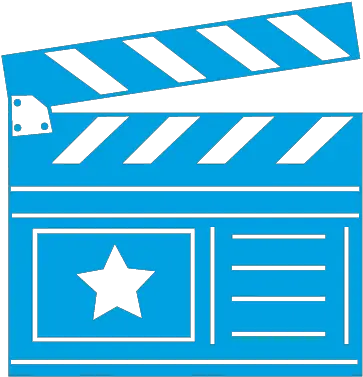  School And College Events Movies Icon Png Blue Full Size Film Clapper Png Movies Icon