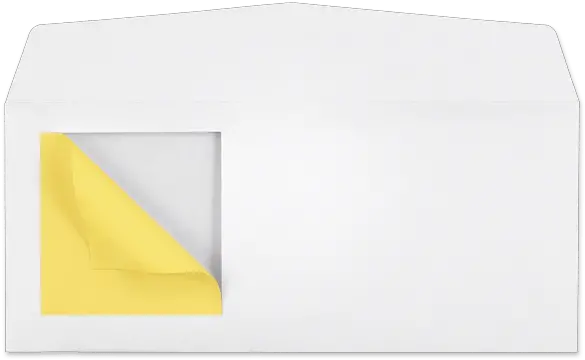  10 White Sulphite Yellow Peel U2018n View Window Envelopes Envelope Png White Envelope Png