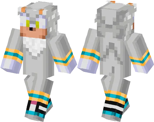  Silver The Hedgehog Silver The Hedgehog Minecraft Skin Png Silver The Hedgehog Png