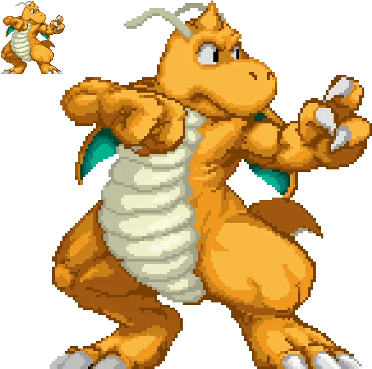  Decided To Make A Revision Of Not Pokemon Pixel Dragonite Png Dragonite Png