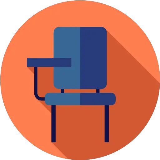  School Desk Chair Education Student Icon Student Chair Png Student At Desk Icon