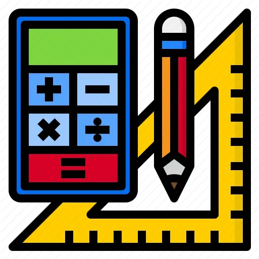  Calculator Office Pencil Ruler Stationery Icon Download On Cost Icons Png Pencil Ruler Icon