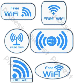  Creative Blue Free Wireless Network Wifi Icon Sticker Psd Language Png Wireless Connection Icon