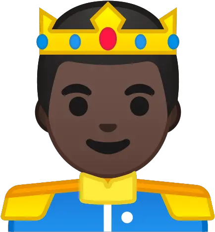  Prince Emoji With Dark Skin Tone Meaning And Pictures Prince Icon Png Crown Emoji Png