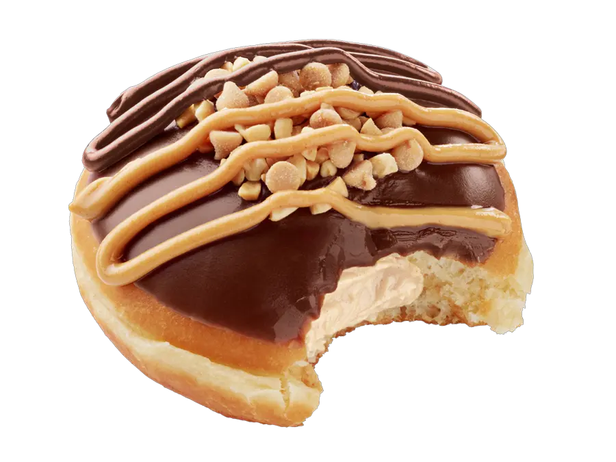  Chocolate Peanut Butter Doughnut Peanut Butter Kreme Png Donuts Transparent