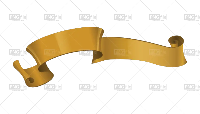  Golden Ribbon Png Transparent Horizontal Golden Ribbon Png