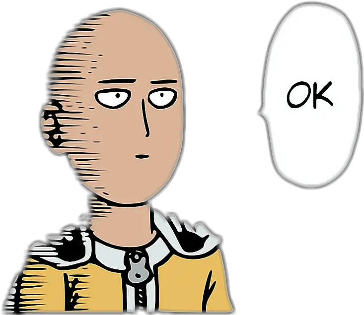  Onepunchman Anime Manga Saitama Genos One Punch Man Png Saitama Face Png