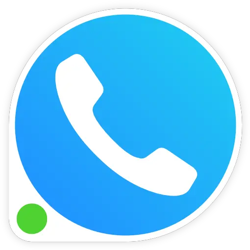  Zangi Messenger Round Blue Phone Icon Png Hd Phone Icon