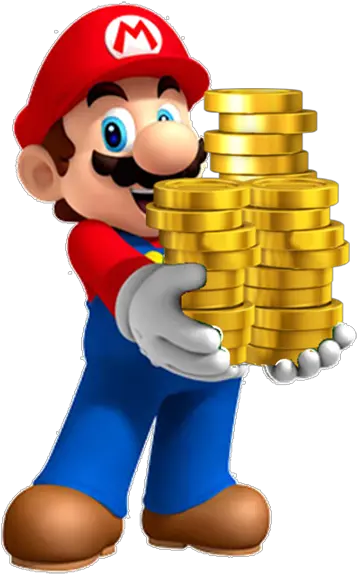  Coins Mario With Gold Coins Png Mario Coins Png