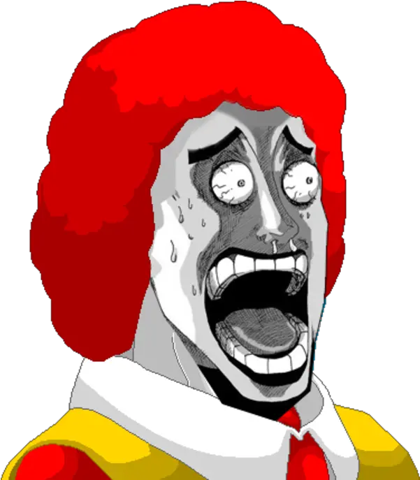  Download Ronald Mcdonald Shock Face By Donalddesu D5r0lci Shocked Face Meme Png Shocked Face Png