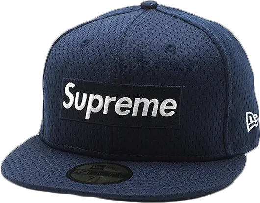  Supreme New Era Mesh Box Logo Cap Navy Png Hat