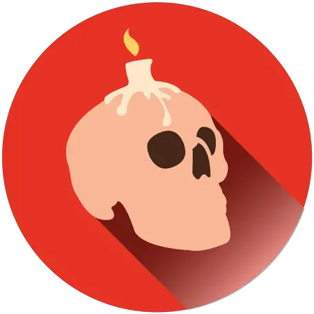  Candle Skull Round Icon Transparent Png U0026 Svg Vector Desenho Halloween E Vela Redondo Skull Text Icon