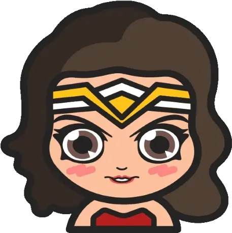  Dc Chibi Wonder Woman Sticker Sticker Mania Wonder Woman Sticker Emoji Png Wonder Woman Amazon Hero Icon