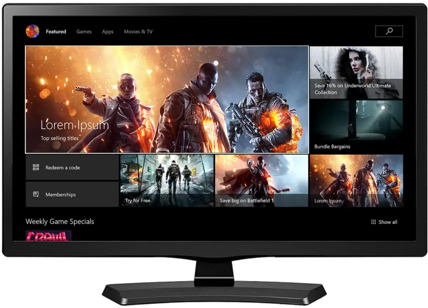  Microsoft Store U2014 June Hwang Television Set Png Battlefield Png