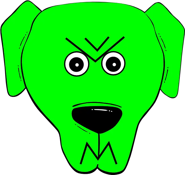  This Free Clip Arts Design Of Green Angry 2 Cartoon Dog Cartoon Dog Face Png Angry Mouth Png