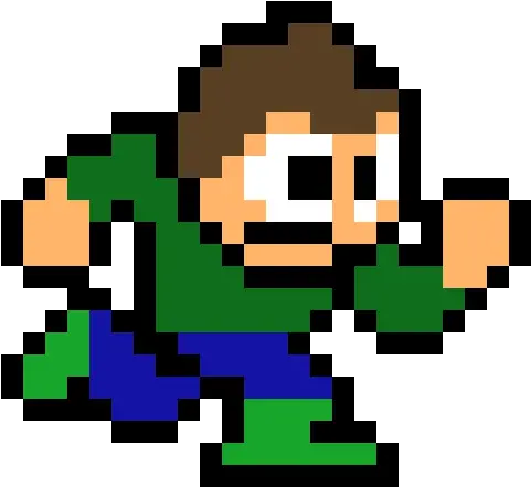  Download Run Greenman 8 Bit Character Running Png 8 Bit Megaman Running Png