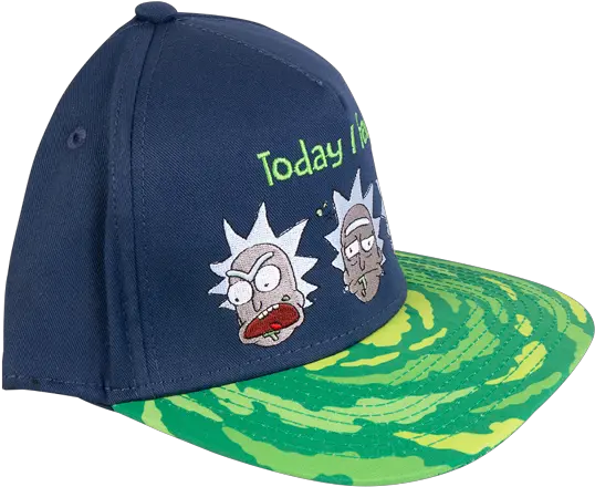  Rick And Morty U0027today I Feelu0027 Rick Mood Cap Rick And Morty Hats Png Luigi Hat Png