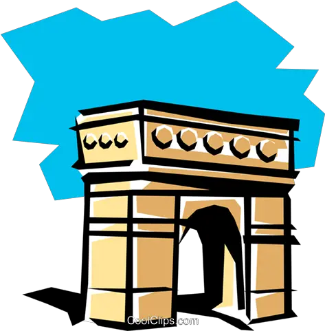  Arc De Triomphe Royalty Free Vector Clip Art Illustration Arc De Triomphe Clip Art Png Arc Png