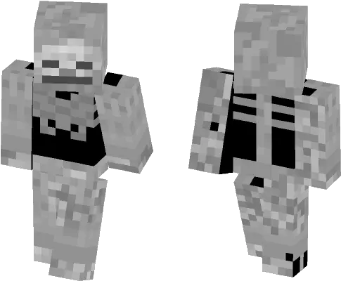  Minecraft Skeleton Skin Silver Png Minecraft Skeleton Png