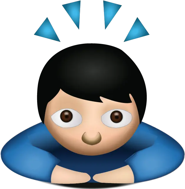  Download Man Bowing Emoji Waiting Emoji In Whatsapp Png Birthday Emoji Png