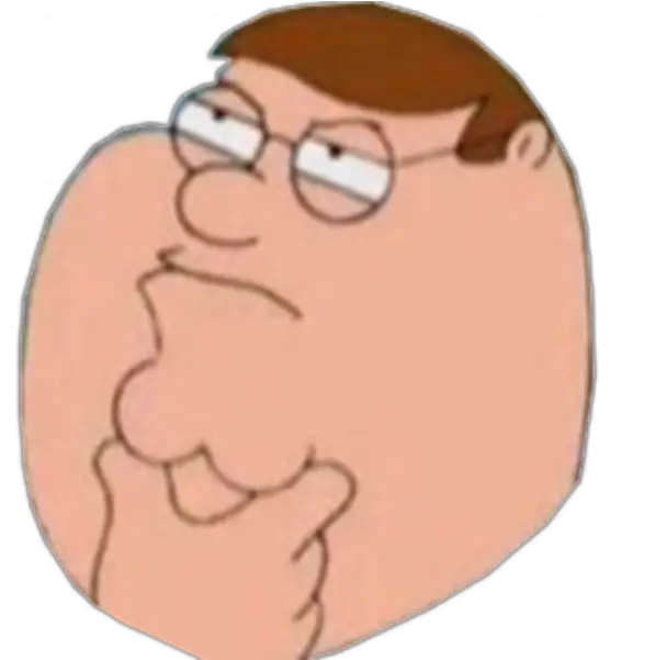  Thinking Face Emoji Family Guy Peter Thinking Png Peter Griffin Face Png