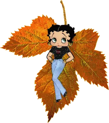  Fall Leaves Betty Boop Autumn Fairy Png Falling Leaves Gif Transparent