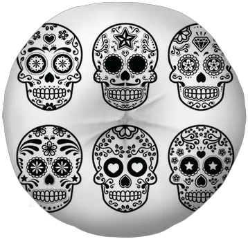  Mexican Sugar Skull Dia De Los Muertos Clay Ceramic Sugar Skulls Png Mexican Skull Png