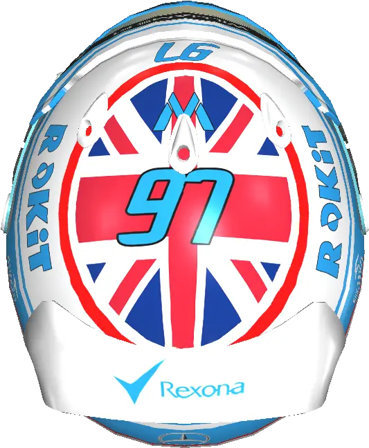  Williams Flag Career Helmet 2019 Racedepartment Circle Png Uk Flag Png