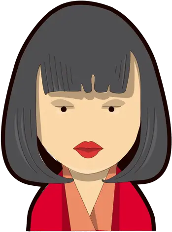  Bob Hair Woman Red Lipstick Transparent Png U0026 Svg Vector File Bob Hair Cartoon Png Woman Hair Png