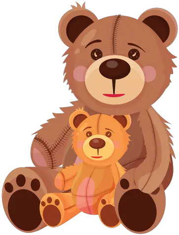  Two Teddy Bears Illustration Transparent Png U0026 Svg Vector File Teddy Bear Illustration Bear Transparent