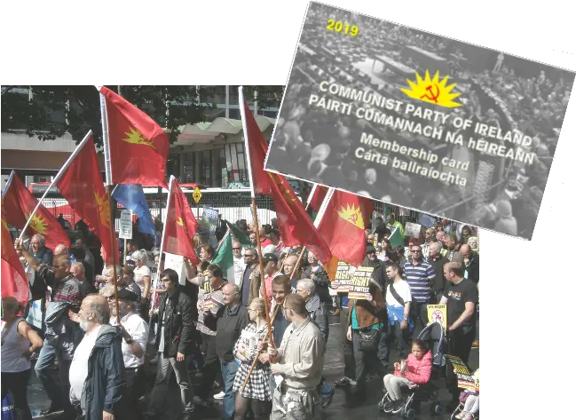  Communist Party Of Ireland Protest Png Communist Flag Png