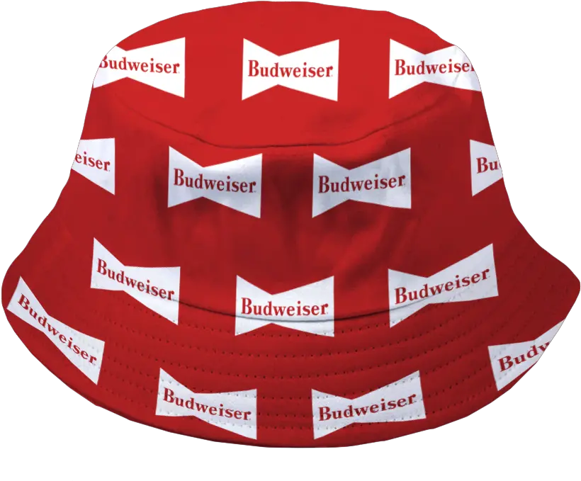  Budweiser Retro Repeat Bowtie Bucket Hat Hard Png Budweiser Logo Png