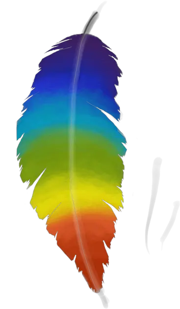  Rainbow Feather 10 Carry All Pouch Transparent Rainbow Feather Png Rainbow Transparent Png