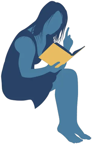  Woman Reading Book Silhouette Woman Reading Png Vector Book Silhouette Png