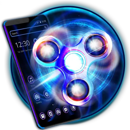  Amazoncom Neon Fidget Spinner Theme Appstore For Android Circle Png Fidget Spinner Transparent Background