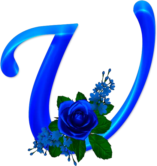  Alfabeto Decorativo Rosas Png Cute Emoji Wallpaper Flower Transparent Blue Rose Png Letters Png