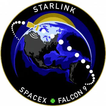  Falcon 9 Launches First Starlink Starlink Mission Patch Png Falcon Heavy Logo